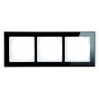 Ramka uniwersalna 3-krotna - efekt szkła (ramka: czarna, spód: biały) Karlik DECO 12-0-DRS-3 czarny