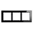 Ramka uniwersalna 3-krotna - efekt szkła (ramka: czarna, spód: grafitowy) Karlik DECO 12-11-DRS-3 czarny