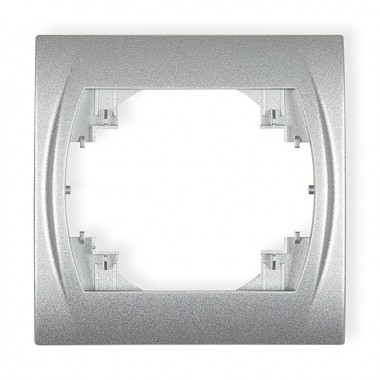 Ramka pozioma pojedyncza Karlik LOGO 7LRH-1 srebrny metalik