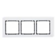 Ramka uniwersalna 3-krotna - efekt szkła (ramka: biała, spód: grafitowy) Karlik DECO 0-11-DRS-3 biały