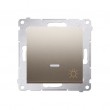 Przycisk Światło z podśw. 10A SIMON 54 - złoty mat, metalizowany DS1L.01/44