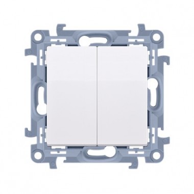 Podwójny przycisk (moduł) 10AX, 250V~,  biały CP2.01/11