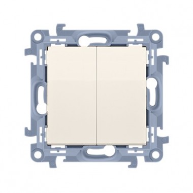 Podwójny przycisk (moduł) 10AX, 250V~,  krem CP2.01/41