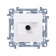 Gniazdo antenowe pojedyncze końcowe (moduł). Do instalacji indywidualnych, biały CAK1.01/11
