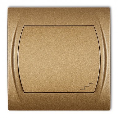 Łącznik schodowy podświetlany Karlik LOGO 8LWP-3L złoty metalik