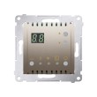 Regulator temperatury z wyświetlaczem z czujnikiem wewnętrznym złoty mat DTRNW.01/44