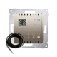 Regulator temperatury z wyświetlaczem z czujnikiem zewnętrznym (moduł) 16(2) A, 230V~, srebrny mat  *W komplecie czujnik zewnętr
