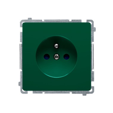 Gniazdo wtyczkowe z uziemieniem (moduł) z przesłonami torów prądowych ~  zielone BMGZ1Z.01/33