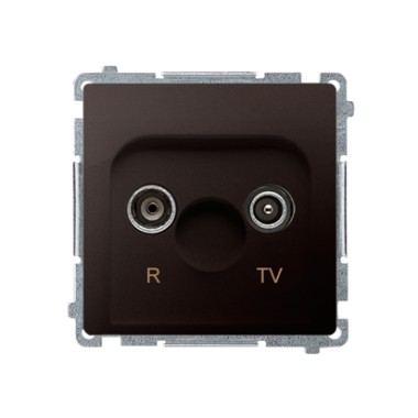 Gniazdo antenowe R-TV końcowe, separowane (moduł), czekoladowy BMZAR1/1.01/47