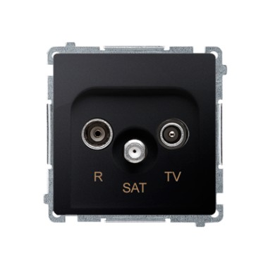 Gniazdo antenowe R-TV-SAT przelotowe (moduł), grafit matowy BMZAR-SAT10/P.01/28