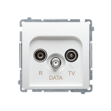 Gniazdo R-TV-DATA (moduł), biały BMAD.01/11