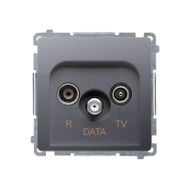 Gniazdo R-TV-DATA (moduł), stal inox BMAD.01/21