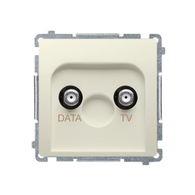 Gniazdo TV-DATA. Dwa porty wyjściowe typu "F" (moduł). Częstotliwość dla wejścia 5-1000 MHz, beż BMAD1.01/12