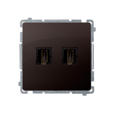 Gniazdo HDMI podwójne (moduł), czekoladowy BMGHDMI2.01/47