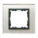 Ramka 1x szkło - srebro / ramka pośrednia grafit 82817-35