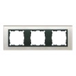 Ramka 3x szkło - srebro / ramka pośrednia grafit 82837-35