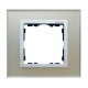 Ramka 1x szkło - srebro / ramka pośrednia aluminium mat 82917-62