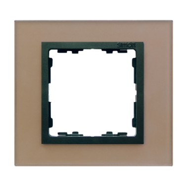 Ramka 1x szkło - miedź / ramka pośrednia grafit 82817-34