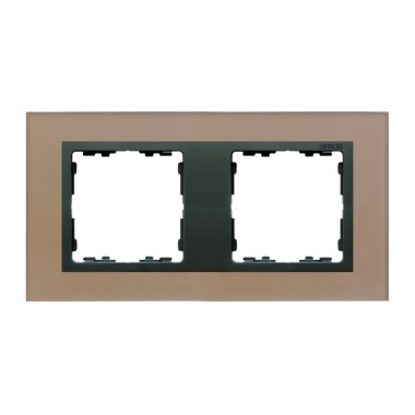 Ramka 2x szkło - miedź / ramka pośrednia grafit 82827-34