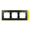 Ramka 3-krotna, Detail SELECT- fluorescent, GRAFIT / podstawa Żółta 8201630-262