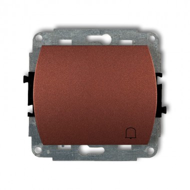 Mechanizm łącznika zwierny dzwonek podświetlanego Karlik TREND 9WP-4L brązowy metalik