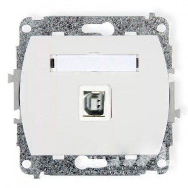 Mechanizm gniazda pojedynczego USB-AB Karlik TREND GUSB-3 biały