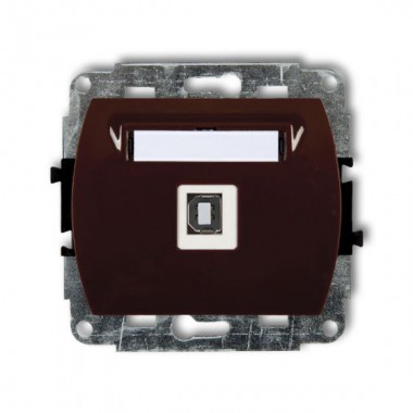 Mechanizm gniazda pojedynczego USB-AB Karlik TREND 4GUSB-3 brązowy